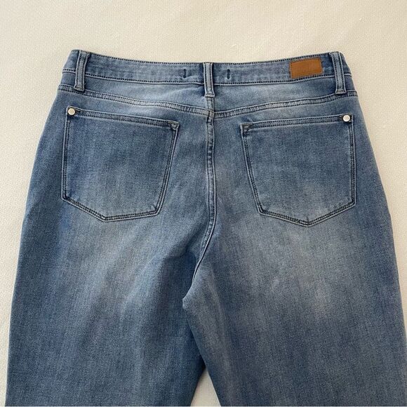 Judy Blue Thermadenim Undone Hem High Rise Boyfriend Ankle Stretch Jean Size 31 - Picture 7 of 10